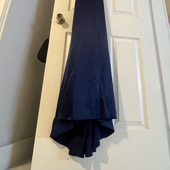 dillards navy blue dress Victoria Gathered Dress main image 0